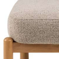 Nøra Hugo fauteuil | naturel eikenfineer onderstel | stof Monza - beige