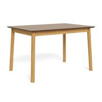 Nøra Donny eettafel 120x80x74.8 cm | rubberhout onderstel | mat eiken AC-gelakt fineer blad
