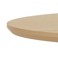 Nøra Laurens ronde eettafel Ø120x75 cm | zwart metaal onderstel | eikenfineer melamine - naturel