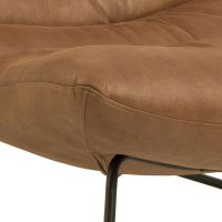 Nøra Berry fauteuil | zwart metaal onderstel | stof Kentucky - cognac