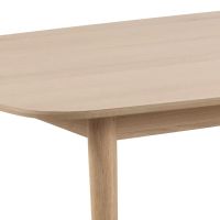 Nøra Rachelle rechthoekige eettafel 210x100x75 cm | naturel eikenfineer onderstel | eikenfineer - naturel