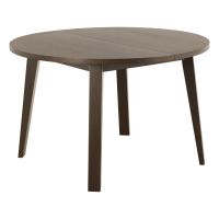 Nøra Vincent ronde uitschuiftafel Ø120x75 cm | eikenfineer - donkerbruin (exclusief planken)