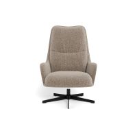 Nøra Sandra draaifauteuil | zwart metaal onderstel | stof Monza - beige