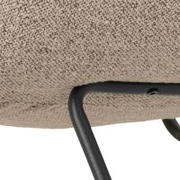 Nøra Berry fauteuil | zwart metaal onderstel | stof Monza - beige