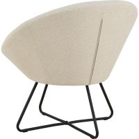 Nøra Melanie fauteuil | zwart metaal onderstel | stof Apia - beige