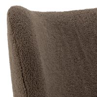 Nøra Cedric fauteuil | naturel hout onderstel| stof Orson - bruin