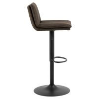 Nøra Jerrod verstelbare barstoel | zwart metaal onderstel | stof Preston - antraciet