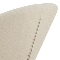 Nøra Melanie fauteuil trompet poot | zwart metaal onderstel | stof Apia - beige