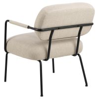 Nøra Chas fauteuil | zwart metaal onderstel | Stof Basel - beige