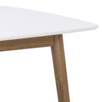 Nøra Elvira rechthoekige eettafel 150x80x75.5 cm | gelakt eikenhout onderstel | MDF - wit
