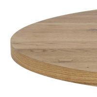 Nøra Donovan ronde eettafel Ø120x76.4 cm | zwart metaal onderstel | eikenhout - naturel