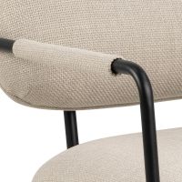 Nøra Chas fauteuil | zwart metaal onderstel | Stof Basel - beige