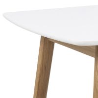Nøra Elvira rechthoekige eettafel 150x80x75.5 cm | gelakt eikenhout onderstel | MDF - wit