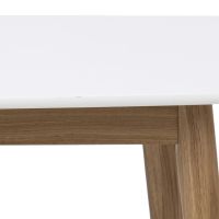 Nøra Elvira rechthoekige eettafel 150x80x75.5 cm | gelakt eikenhout onderstel | MDF - wit