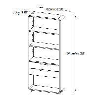Rune boekenkast - 194 - eikenhout - naturel