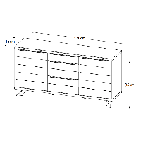 Olan eiken dressoir - 170 cm - bruin