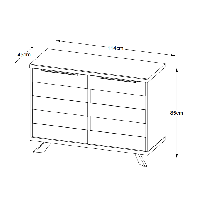 Nordic Home Olan eiken dressoir - 114 cm - bruin