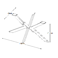 Nordic Home Jamie tafelpoot - ster vorm