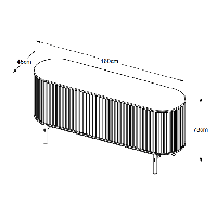 Nordic Home Leif eiken dressoir - 160 cm - naturel