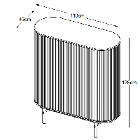 Leif eiken kabinet - 110 cm - naturel
