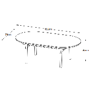 Nordic Home Leif eiken salontafel - 70 x 130 cm - naturel