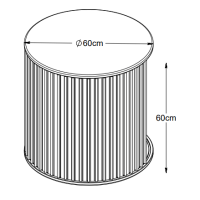 Nordic Home Denzel ronde bijzettafel - ø60 cm