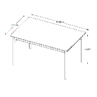 Nordic Home Mabel eettafel 90 x 140 cm