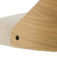 Nøra Jamaal verstelbare barstoel | zwart metaal onderstel | stof Apia - beige/naturel