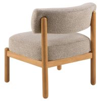 Nøra Hugo fauteuil | naturel eikenfineer onderstel | stof Monza - beige