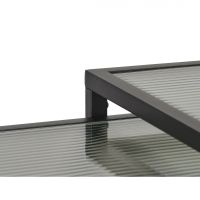 Nordic Home Olan glazen bijzettafels - set van 2 - zwart