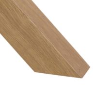 Nøra Donovan ronde eettafel Ø119x75.5 cm | staal met eikenfolie onderstel | gehard glas - transparant