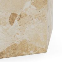 Nøra Maricela ronde eettafel Ø130x75 cm | gelakt marmer - bruin