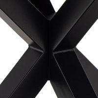 Nøra Donovan ronde eettafel Ø120x75.5 cm | zwart metaal onderstel | keramiek marmer - bruin