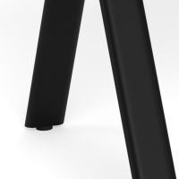 Nøra Iris rechthoekige eettafel 200x100x75 cm | zwart metaal onderstel | eikenfineer melamine - naturel