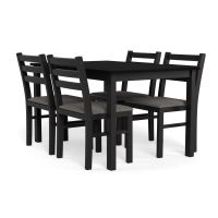 Nøra Tobias rechthoekige eettafel 110x70x74.5 cm + 4 eetkamerstoelen