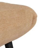 Nøra Berry fauteuil | zwart metaal onderstel | stof Fay - roze/bruin