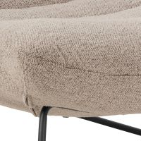 Nøra Berry fauteuil | zwart metaal onderstel | stof Monza - beige