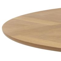 Nøra Elvira ronde eettafel Ø120x75 cm | gelakt eikenhout visgraatpatroon - naturel