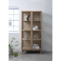Nordic Home Alrik eiken vitrinekast - 190 cm - naturel