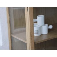 Nordic Home Alrik eiken vitrinekast - 190 cm - naturel