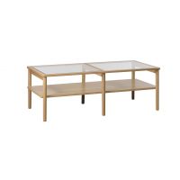 Alrik glazen salontafel - 60 x 120 cm - naturel
