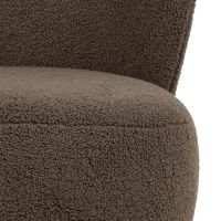 Nøra Cedric fauteuil | naturel hout onderstel| stof Orson - bruin