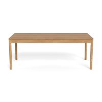 Nøra Mari rechthoekige uitschuiftafel 200x100x75 cm | eikenfineer - naturel (exclusief planken)