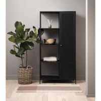 Nordic Home Sigurd metalen kledingkast - 1 deur - 180 cm - zwart