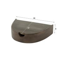 Rovers halfrond zwevend nachtkastje - acaciahout - bruin