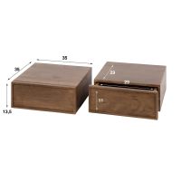 Fraaai Ethan zwevend nachtkastje - acaciahout - bruin