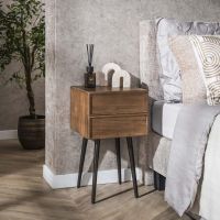 Fraaai Steffanie nachtkastje - acaciahout - bruin