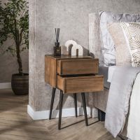 Fraaai Steffanie nachtkastje - acaciahout - bruin