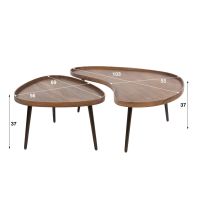 Fraaai Greco organische salontafel - 103 x 55 cm - acaciahout