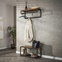 Fraaai Esposito kapstok - 8 haken en roede - eikenlook met staal